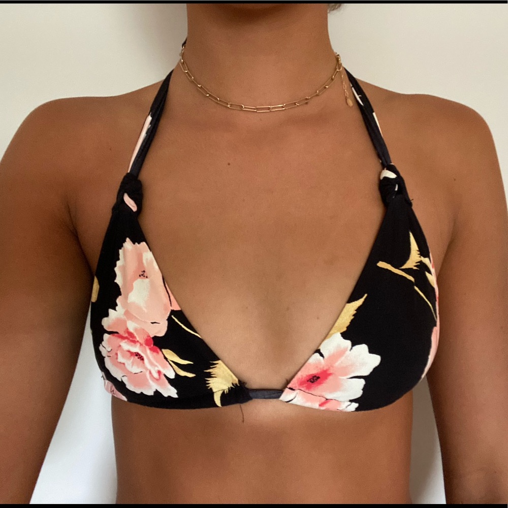 Floral bathing suit top